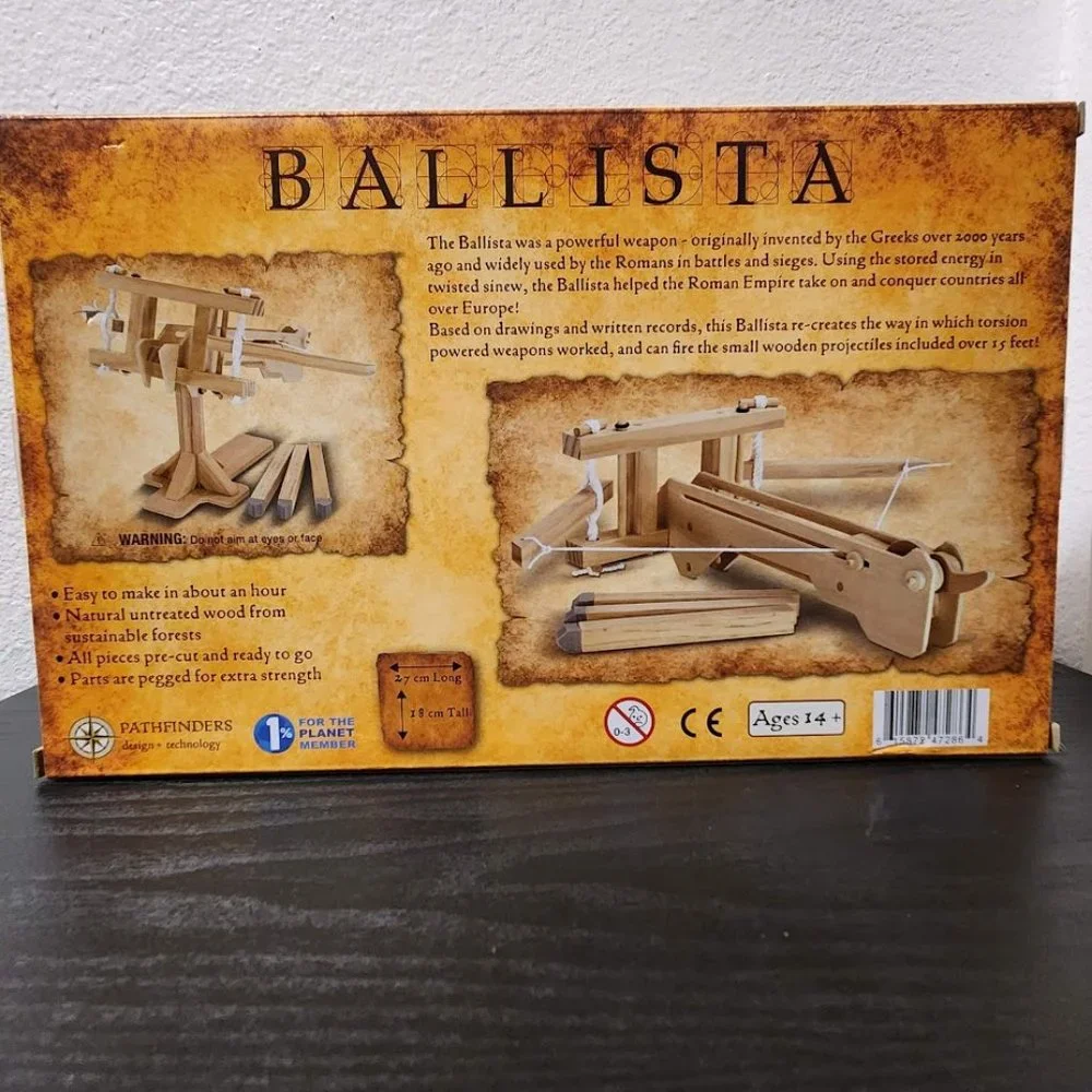 NEW Roman Ballista Model Kit History Pathfinders Wood Launcher Dart craft Kit